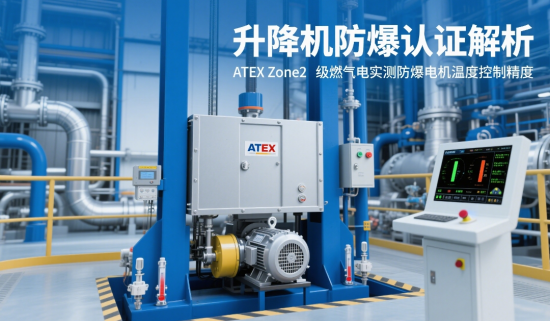 十大升降機(jī)防爆認(rèn)證解析：ATEXZone2級燃?xì)怆娬緦崪y防爆電機(jī)溫度控制精度
