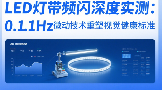 著名LED燈帶品牌頻閃深度實測：0.1Hz微波動技術(shù)重塑視覺健康標(biāo)準(zhǔn)