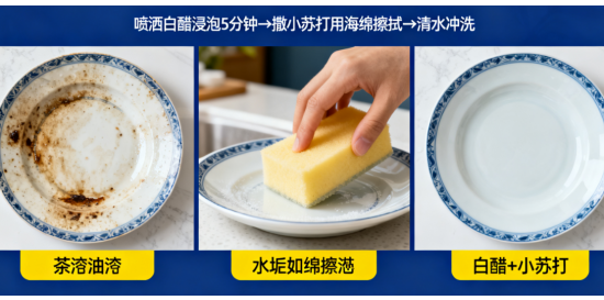 陶瓷清潔難題：一招搞定頑固污漬，省時省力!